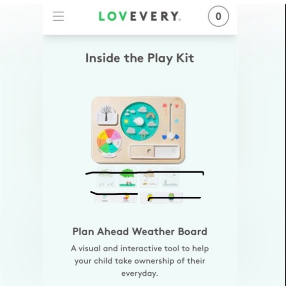 Lovevery Plan Ahead Weather Board- no cards or stand - Picture 1 of 3